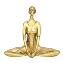 Brass Yoga Lady - beautifully sculpted brass statue of a female yogi in a yoga pose, golden finish, represents strength, balance, and mindfulness, perfect for yoga enthusiasts and spiritual practitioners, adds a serene and calming element to your home decor, symbolizes the harmony between mind, body, and spirit, a unique and inspiring addition to your collection of brass sculptures and figurines, ideal for yoga studios and meditation spaces.