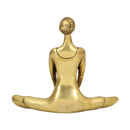 Brass Yoga Lady - beautifully sculpted brass statue of a female yogi in a yoga pose, golden finish, represents strength, balance, and mindfulness, perfect for yoga enthusiasts and spiritual practitioners, adds a serene and calming element to your home decor, symbolizes the harmony between mind, body, and spirit, a unique and inspiring addition to your collection of brass sculptures and figurines, ideal for yoga studios and meditation spaces.