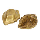 Brass small Akhand Diya - intricately designed brass oil lamp, compact size, traditional Indian Diya, golden finish, decorative home accent, emits a warm and serene glow, ideal for religious ceremonies and meditation, enhances spiritual ambiance and decor.