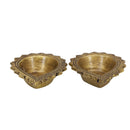 Brass small Akhand Diya - intricately designed brass oil lamp, compact size, traditional Indian Diya, golden finish, decorative home accent, emits a warm and serene glow, ideal for religious ceremonies and meditation, enhances spiritual ambiance and decor.