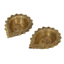 Brass small Akhand Diya - intricately designed brass oil lamp, compact size, traditional Indian Diya, golden finish, decorative home accent, emits a warm and serene glow, ideal for religious ceremonies and meditation, enhances spiritual ambiance and decor.