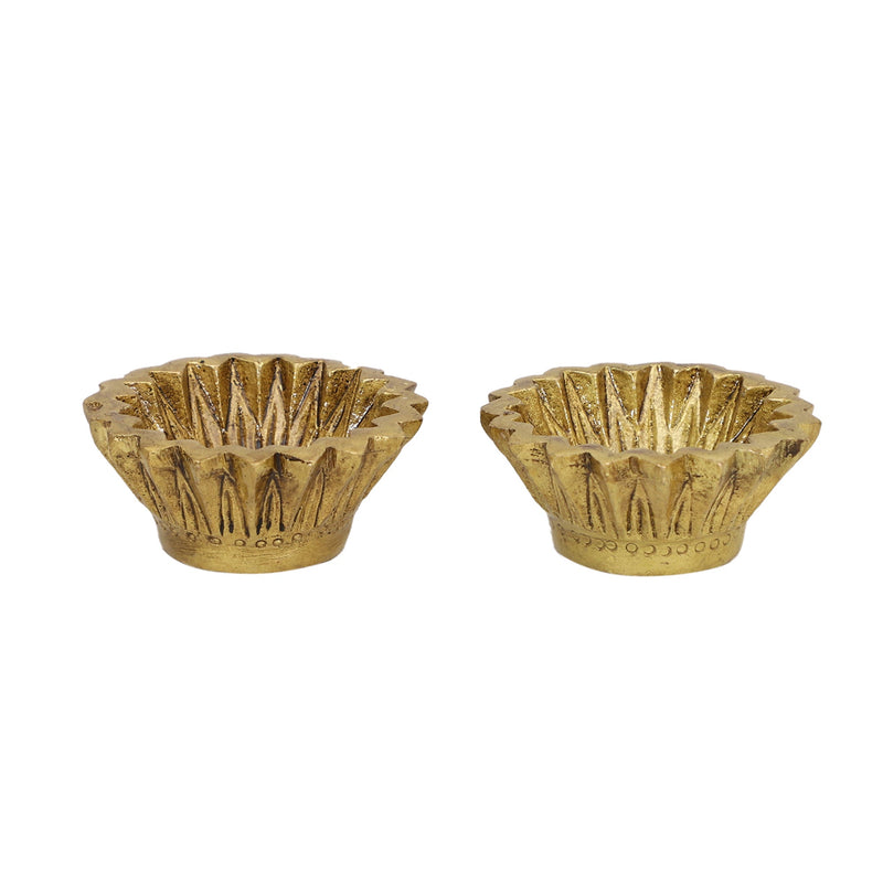  Ethnic Curved Akhand Round Oil Wick Lamp big Diya antique brass decor Diwali Dipawali Festival gift gifts God gold golden home item items love luck pooja puja room Vastu wealth
