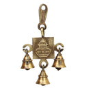 Brass Subh Labh Bells - meticulously designed brass bells with Subh Labh engravings, golden finish, decorative home accent, emits a melodious and auspicious sound, perfect for attracting prosperity and good fortune, ideal for hanging at the entrance or in puja room, symbolizes blessings and abundance, enhances the ambiance with positive vibrations, a traditional and auspicious addition to your collection of brass artifacts.