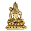 Brass God Hanuman Ji - meticulously crafted brass statue of Lord Hanuman, golden finish, revered and powerful deity, perfect for home decor and spiritual spaces, ideal for invoking strength and protection, symbolizes courage, devotion, and loyalty, enhances the spiritual energy and fosters a sense of divine presence, a sacred and inspiring addition to your collection of brass sculptures and figurines.