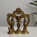 Brass God Ram Darbar - exquisitely crafted brass statue showcasing Lord Ram, Goddess Sita, Lord Lakshmana, and Lord Hanuman, golden finish, divine and revered deities, perfect for home decor and spiritual spaces, ideal for invoking blessings, strength, and righteousness, symbolizes ideal kingship, devotion, and valor, enhances the spiritual energy and fosters a sense of divine presence, a sacred and revered addition to your collection of brass sculptures and figurines."