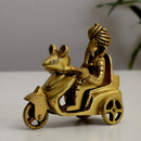 Brass God Ganesha Ji - intricately designed brass statue of Lord Ganesha, golden finish, auspicious and beloved deity, perfect for home decor and spiritual spaces, ideal for invoking blessings and removing obstacles, symbolizes wisdom, prosperity, and good fortune, enhances the spiritual energy and fosters a sense of divine presence, a sacred and revered addition to your collection of brass sculptures and figurines.