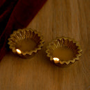  Ethnic Curved Akhand Round Oil Wick Lamp big Diya antique brass decor Diwali Dipawali Festival gift gifts God gold golden home item items love luck pooja puja room Vastu wealth