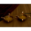 Brass small Akhand Diya - intricately designed brass oil lamp, compact size, traditional Indian Diya, golden finish, decorative home accent, emits a warm and serene glow, ideal for religious ceremonies and meditation, enhances spiritual ambiance and decor.