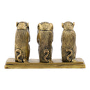 3 Monkey Animal Antique Art Beautiful Bedroom Brass Decor Decoration Figure Figurines Gift Gifts God Gold Golden Home Idol Idols Item Items Living Livingroom Love Luck Office Pet Room School Showpiece Statue Vastu Wealth