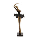Brass Ballet Dancer - beautifully sculpted brass statue of a ballet dancer, golden finish, captures the grace and elegance of ballet, adds a touch of sophistication and artistry to your home decor, symbolizes the beauty of movement and expression, perfect for ballet enthusiasts and collectors, a unique and enchanting addition to your collection of brass sculptures and figurines, ideal for dance studios, art galleries, or as a gift for ballet lovers and performers.
