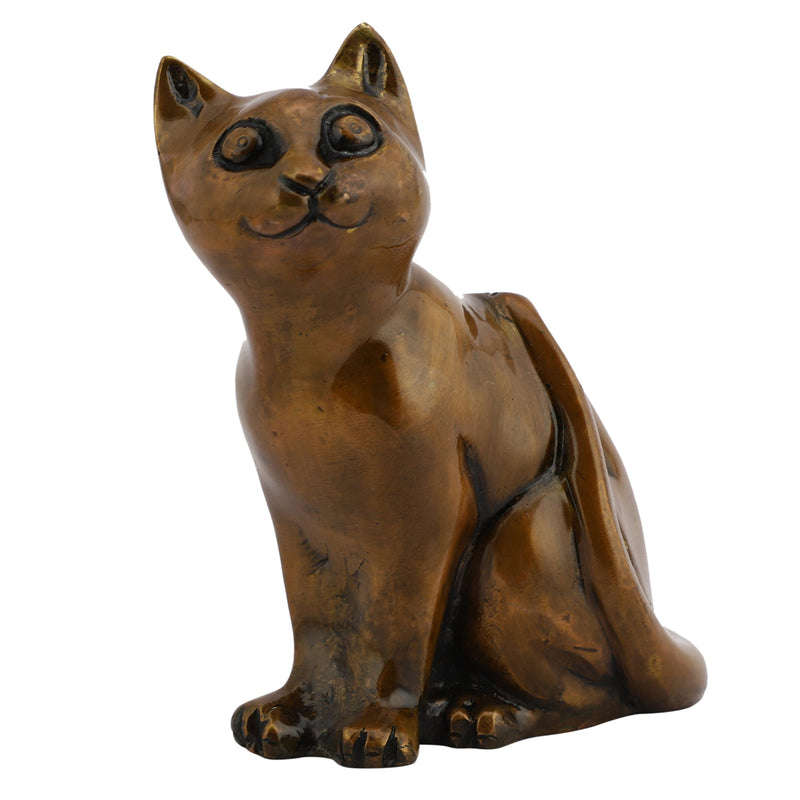 Cat Kitten Animal Antique Art Beautiful Bedroom Brass Decor Decoration Figure Figurines Gift Gifts God Gold Golden Home Idol Idols Item Items Living Livingroom Love Luck Office Pet Room School Showpiece Statue Vastu Wealth