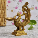 Jaszz Art Brass Front Peacock Diya