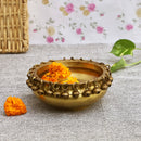 Brass Urli - beautifully crafted brass decorative bowl, golden finish, traditional Indian Urli, versatile home accent, ideal for floating flower petals or candles, adds a touch of elegance and tranquility to any space, perfect for creating a serene ambiance and enhancing interior decor, a timeless piece of art for both indoor and outdoor settings.